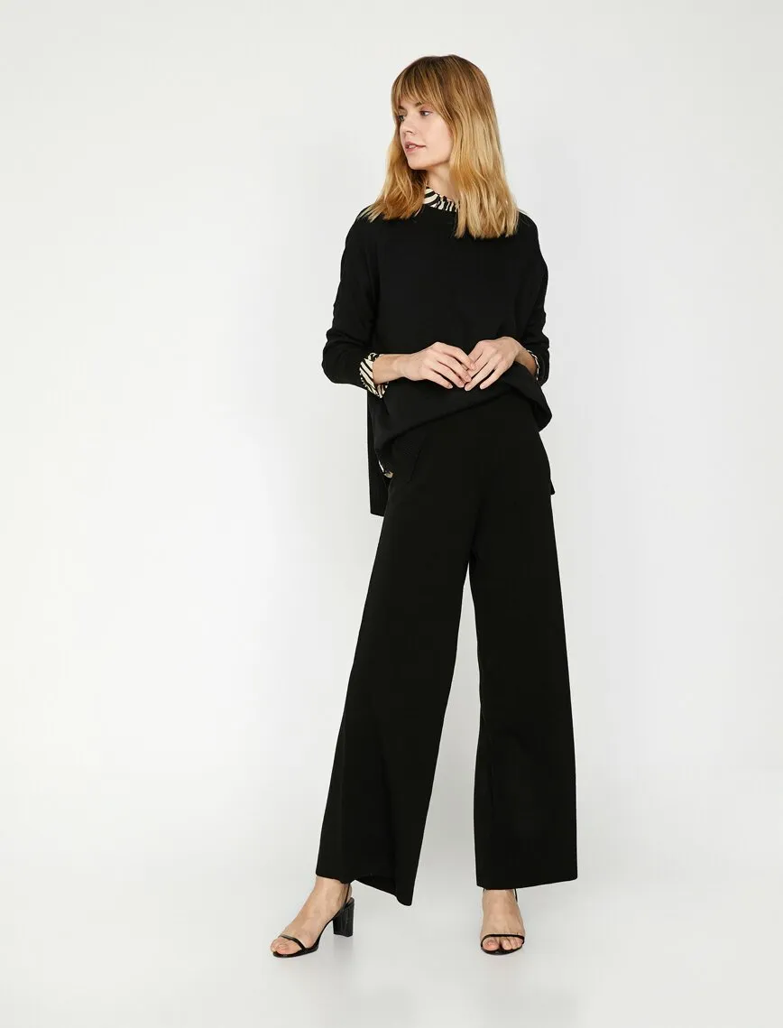 16357 Black Wide Leg Trousers