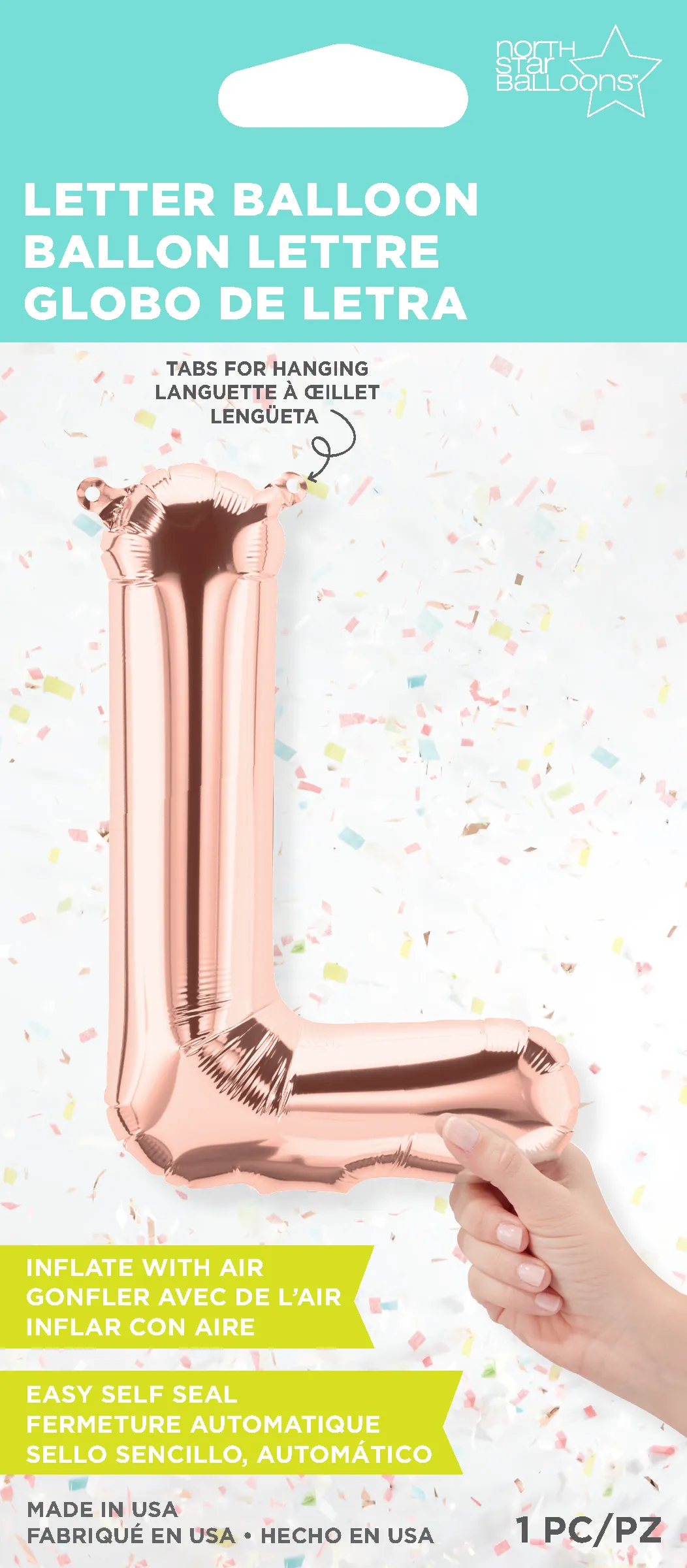 16" Letter L - Rose Gold