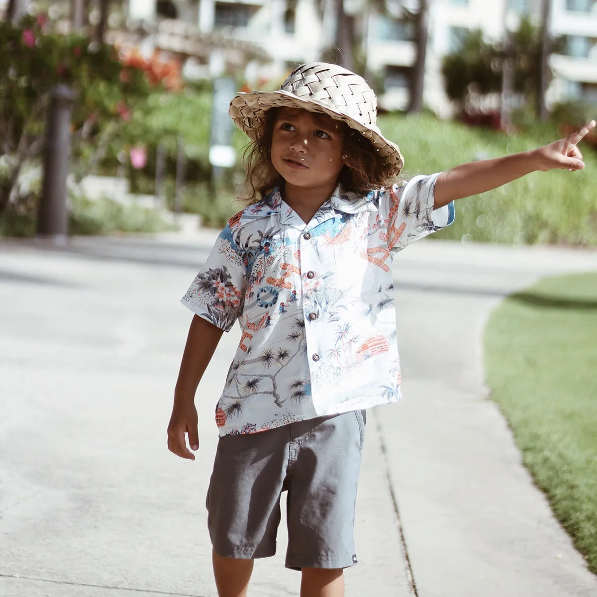 Aloha Hawaii (Boy's Shirt) - White