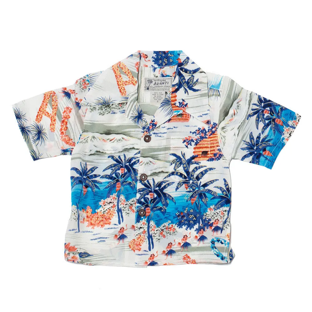 Aloha Hawaii (Boy's Shirt) - White