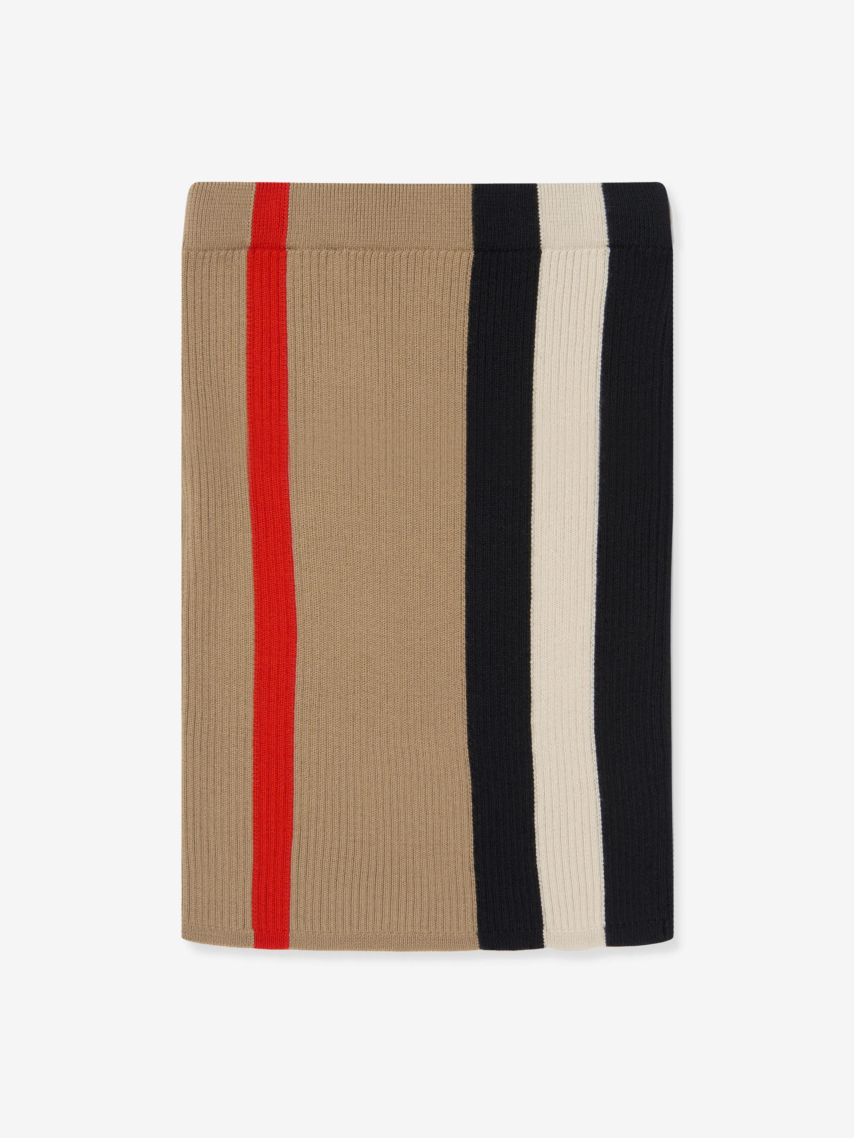 Burberry Girls Merino Wool Striped Daphnie Skirt