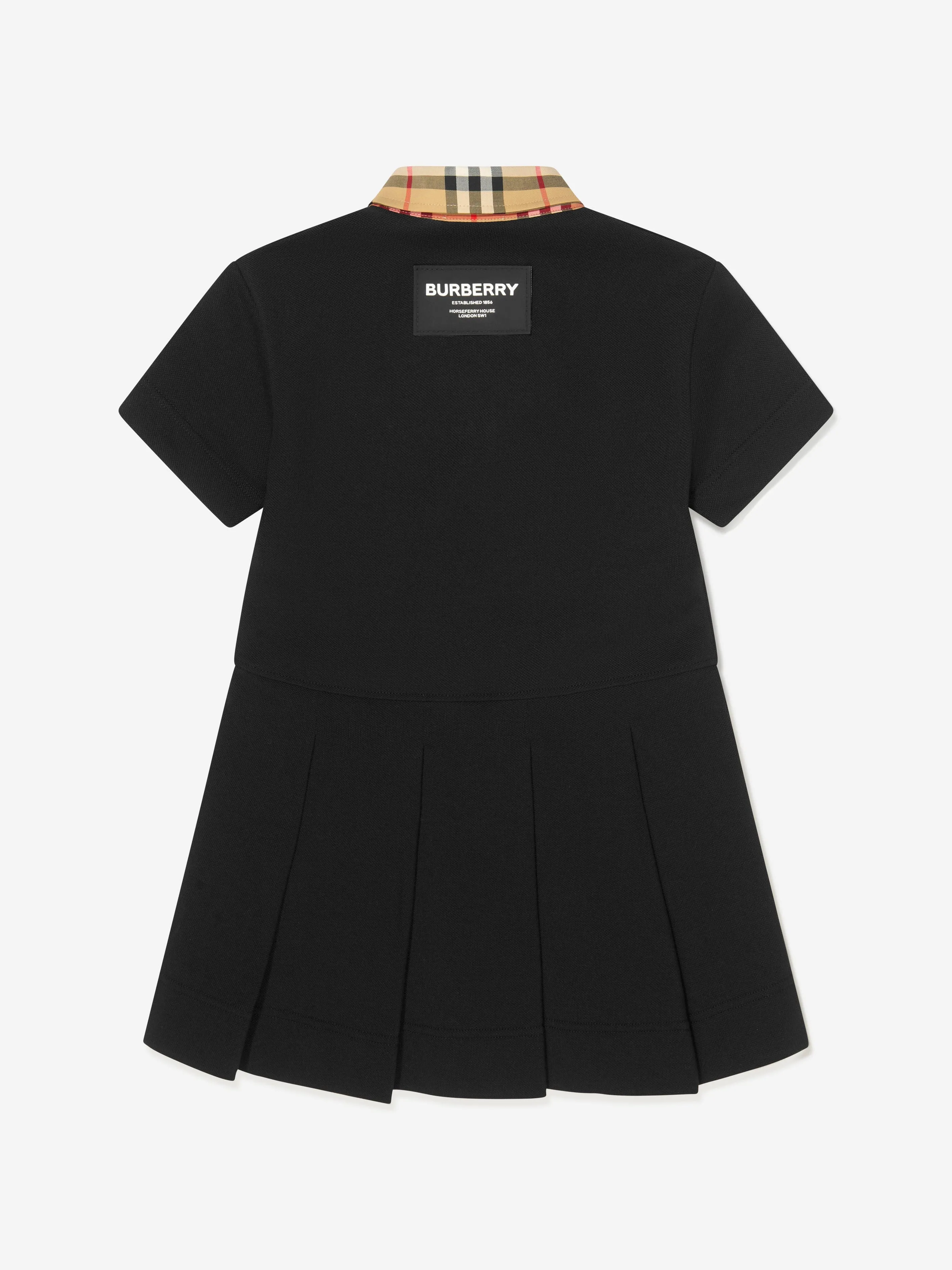 Burberry Girls Sigrid Polo Dress In Black