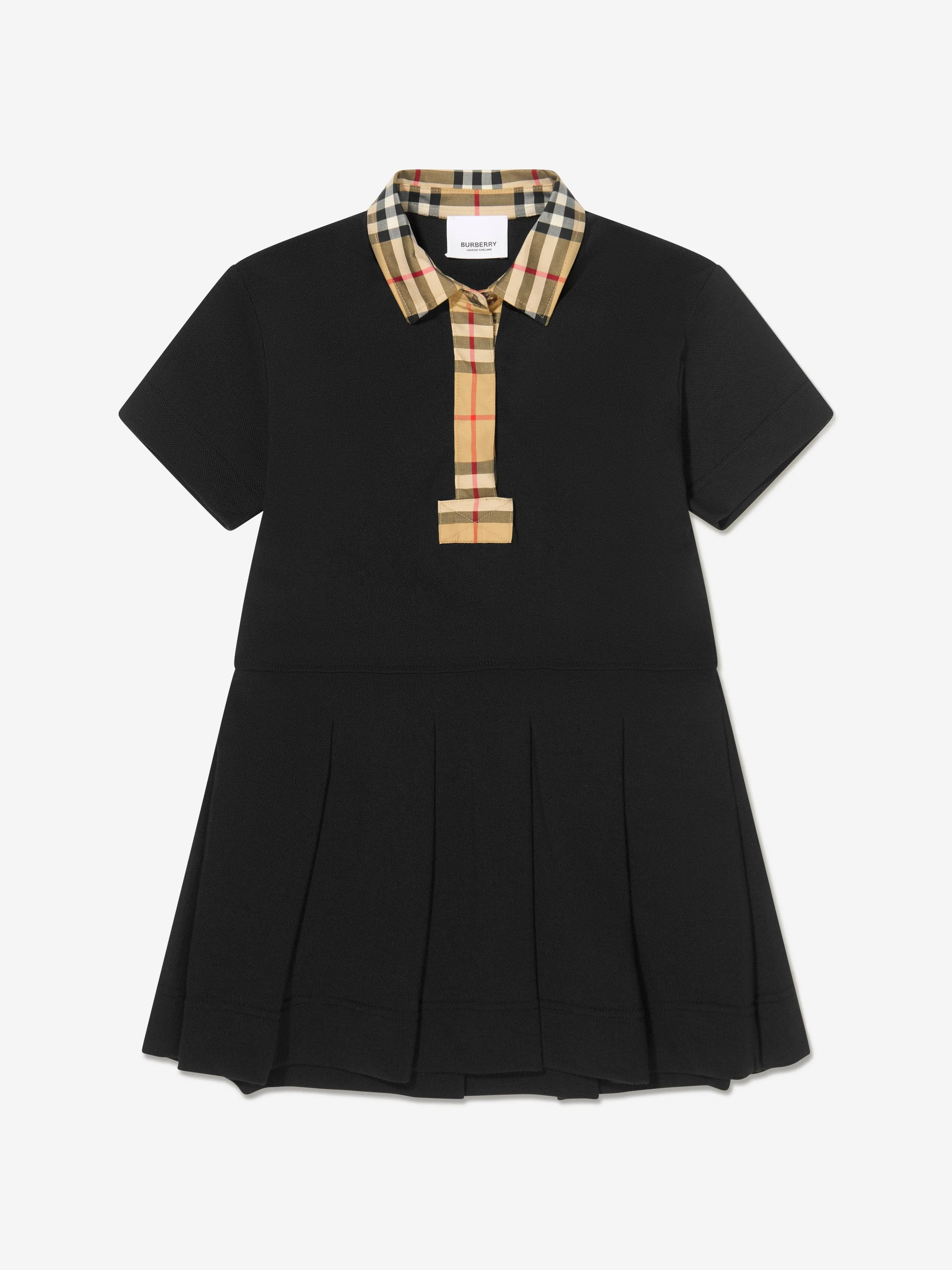 Burberry Girls Sigrid Polo Dress In Black
