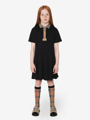 Burberry Girls Sigrid Polo Dress In Black