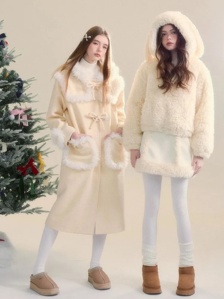 Cream-colored Warm Eco-Friendly Fur   Half Skirt【s0000005505】