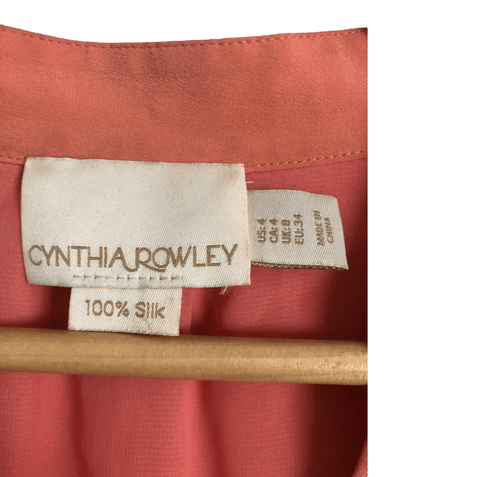 Cynthia Rowley 100% Silk Sleeveless Dress Pink UK Size 8
