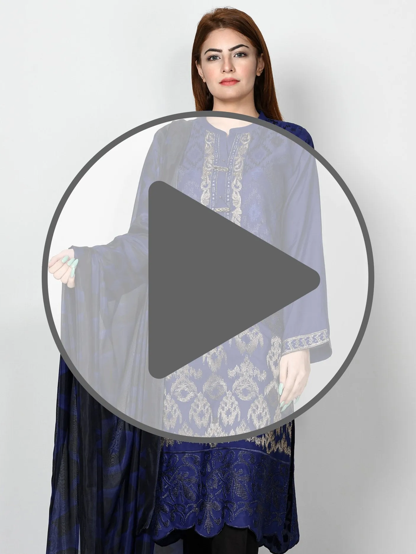 Embroidered Raw Silk Suit