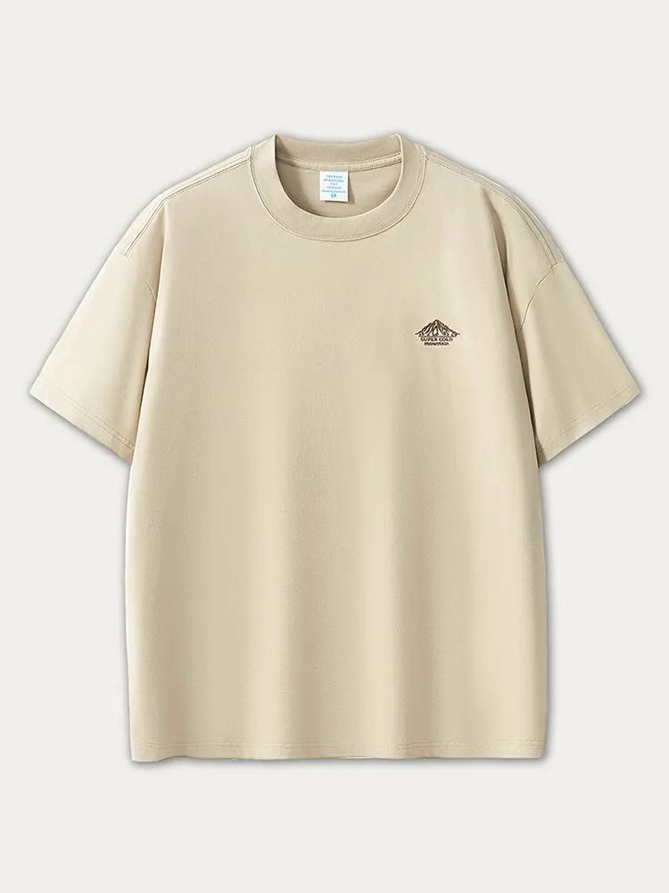 Embroidered Solid Color T-Shirt