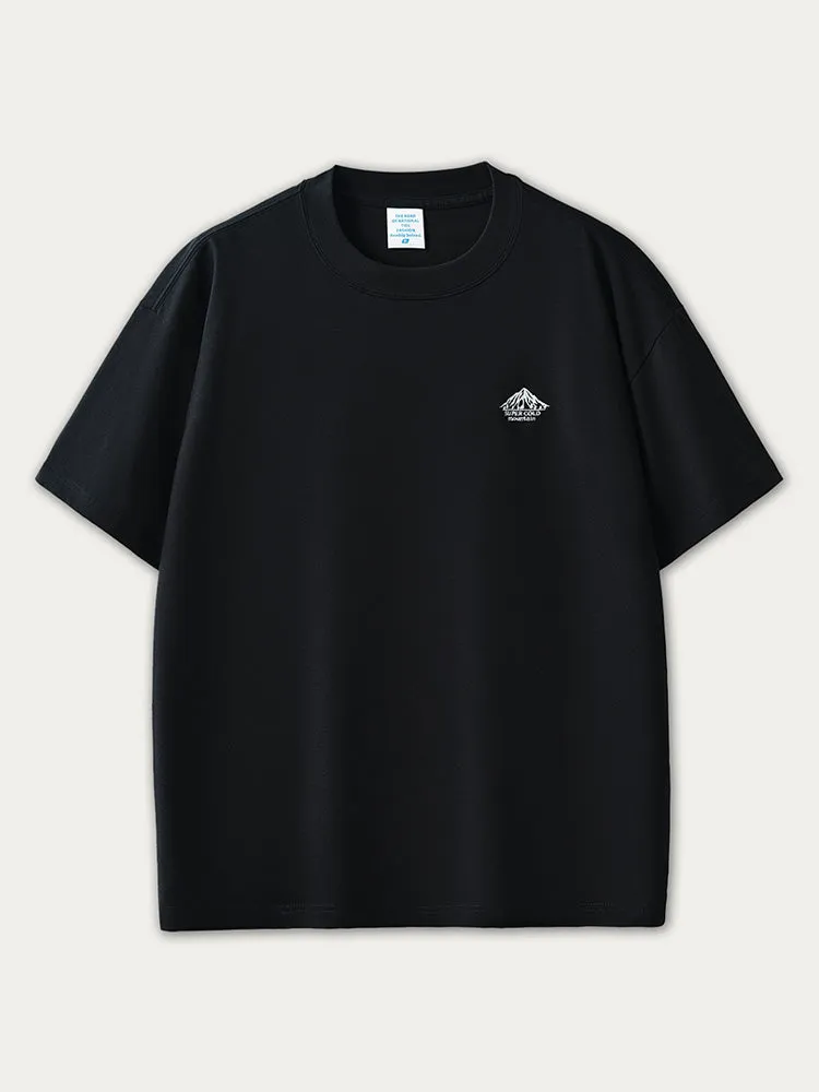 Embroidered Solid Color T-Shirt