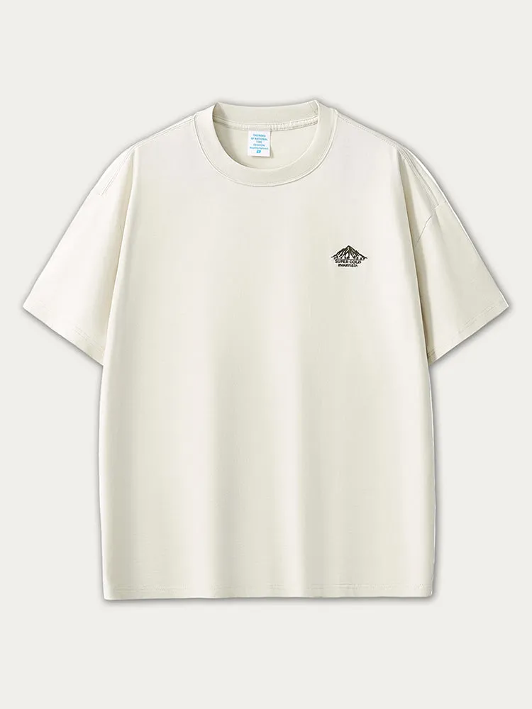 Embroidered Solid Color T-Shirt