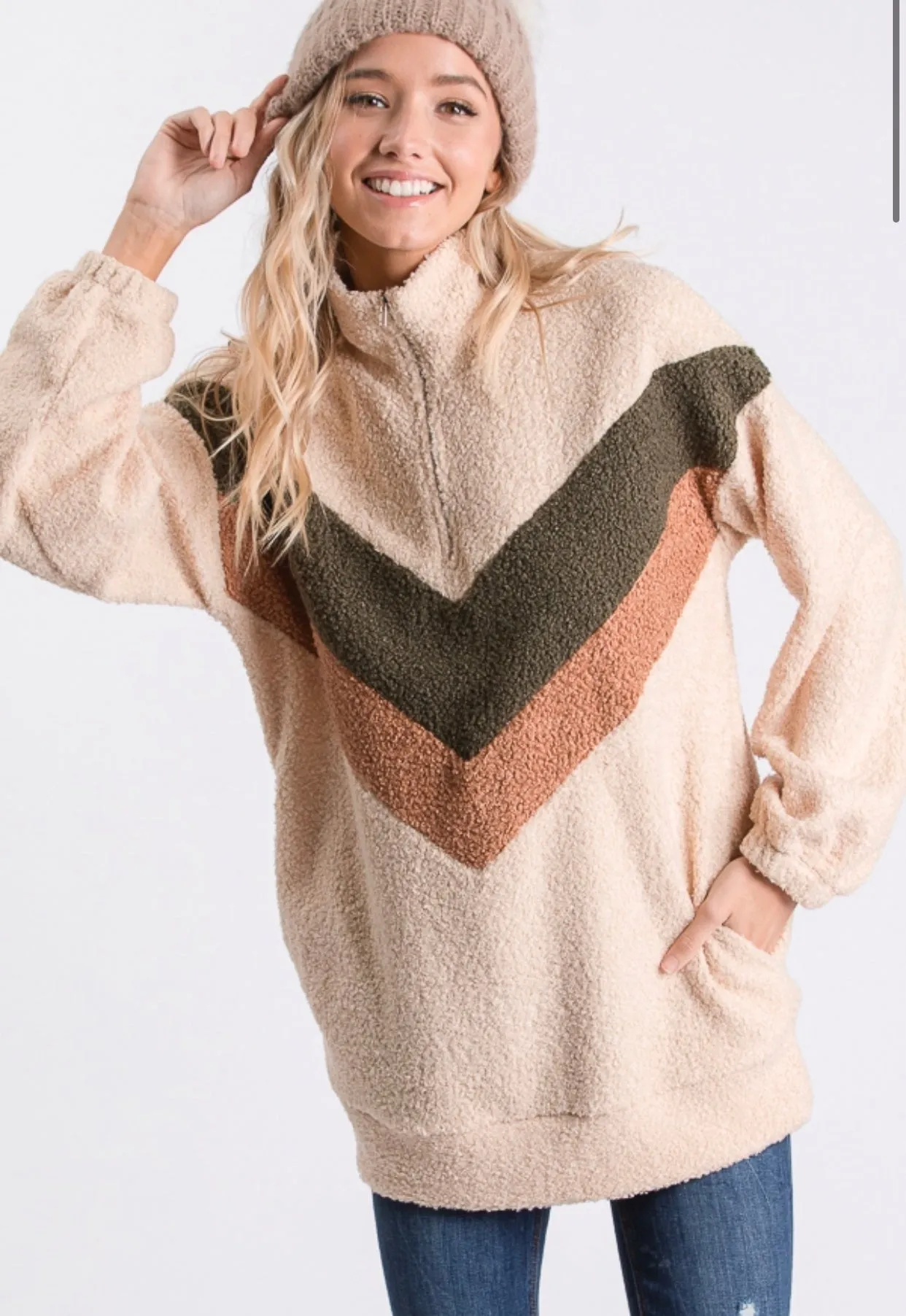 Faux Fur Zip up