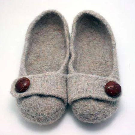 French Press Felted Slippers by Melynda Bernardi