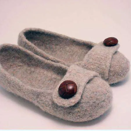 French Press Felted Slippers by Melynda Bernardi