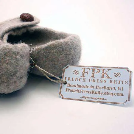 French Press Felted Slippers by Melynda Bernardi