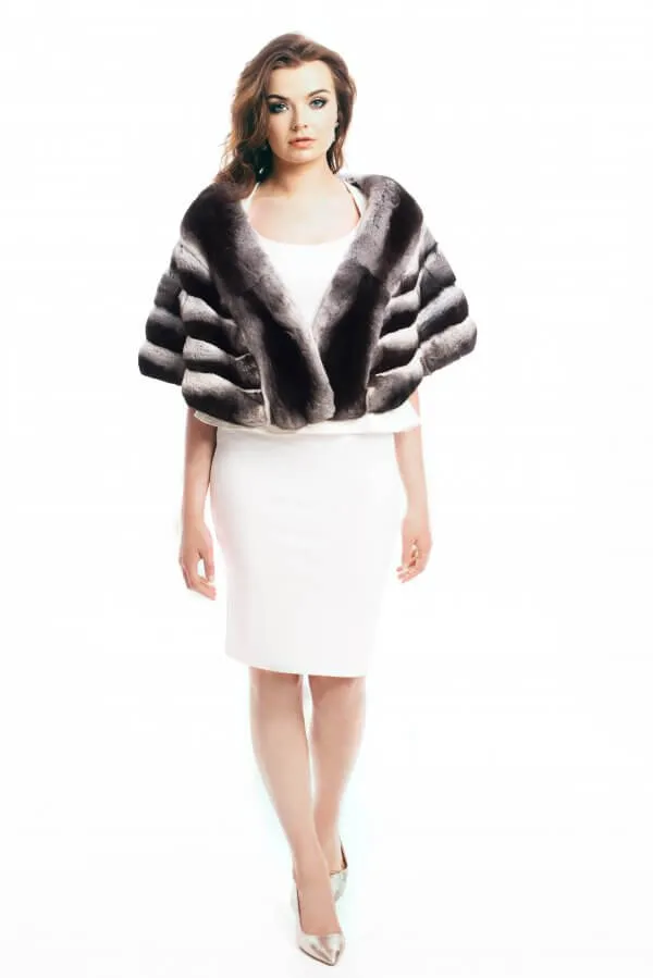 Genuine Chinchilla Fur Bolero
