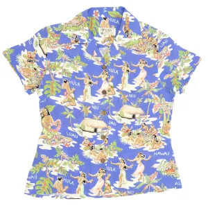 Hula Hut (Women's Shirt) - Blue
