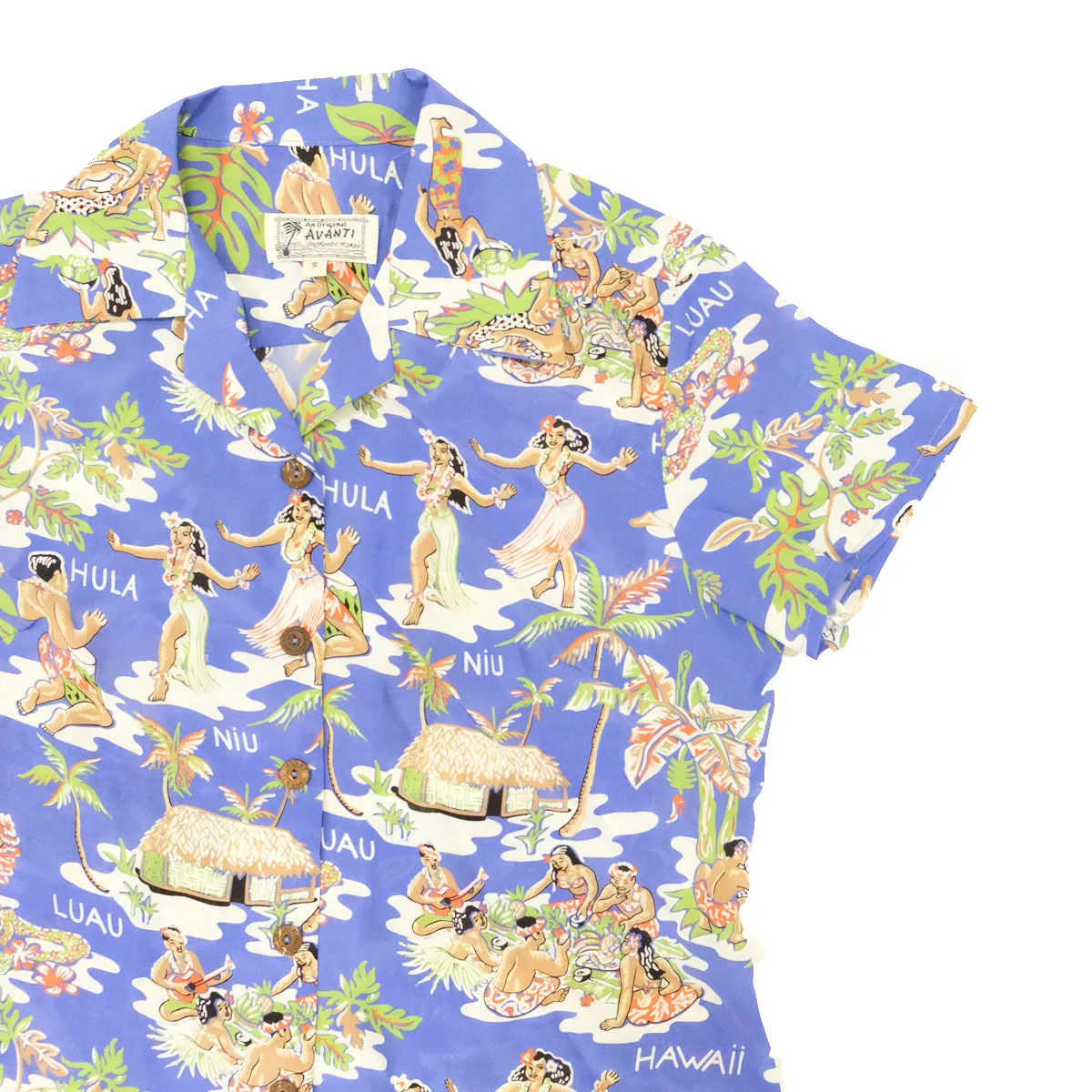 Hula Hut (Women's Shirt) - Blue
