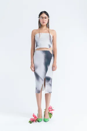 Jersey Split Skirt in Entangled
