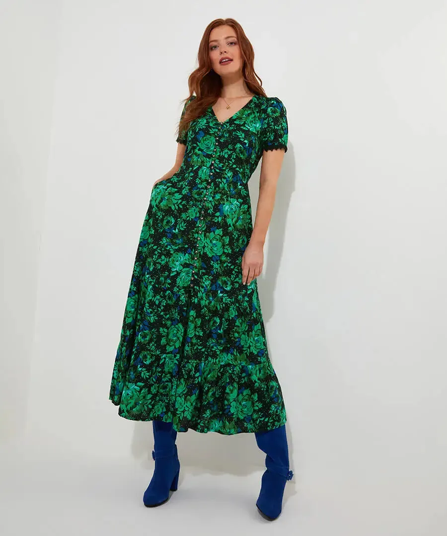 Joe Browns 14 Green Daisy Dreams Dress