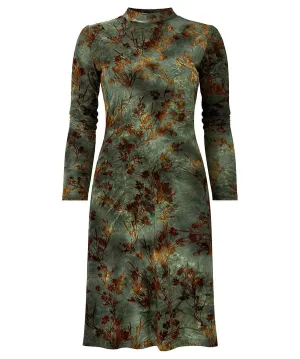 Joe Browns 14 Green Jemima Flocked Jersey Dress