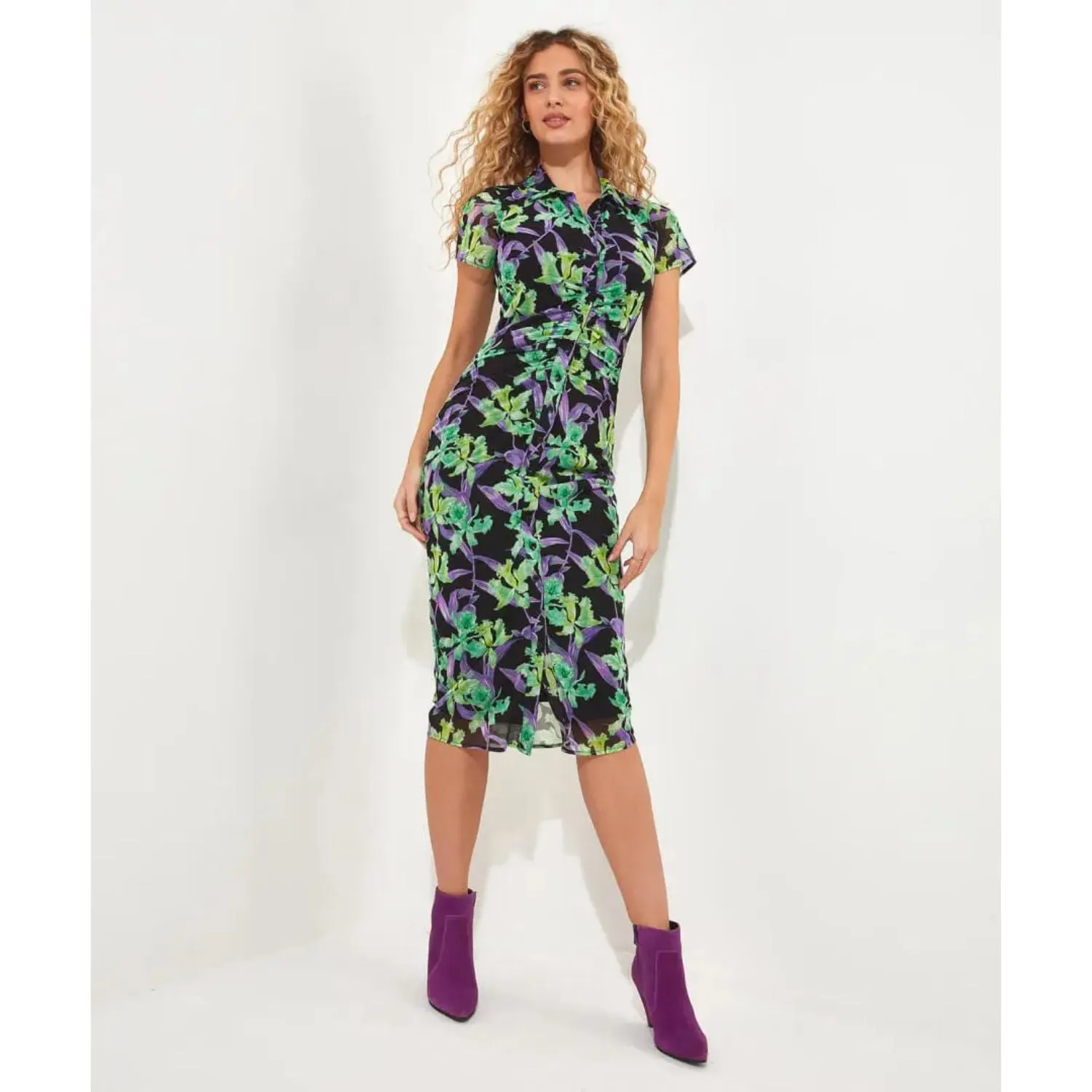 Joe Browns 16 Multi-Coloured Marvellous Mesh Dress