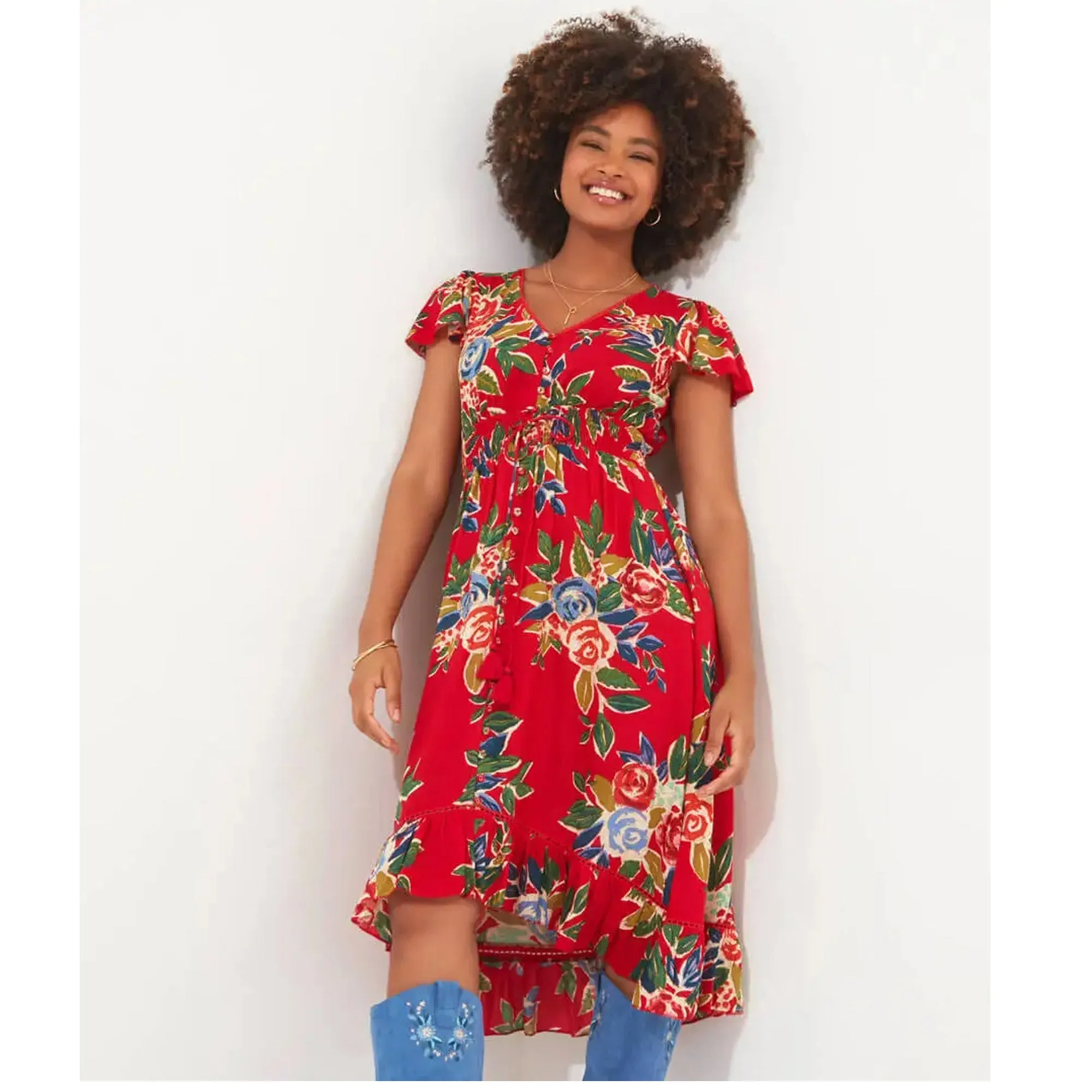 Joe Browns 8 Red Beautiful Belle Dress