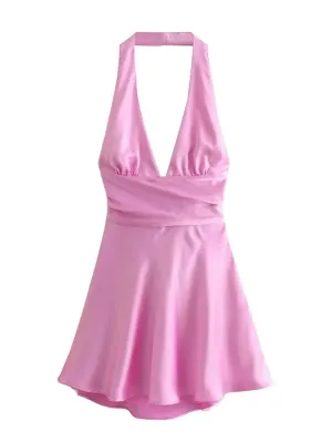 Kayla Hanging Neck Mini Dress