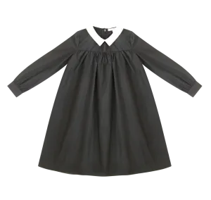 Little Parni Black Collar Taffeta Dress