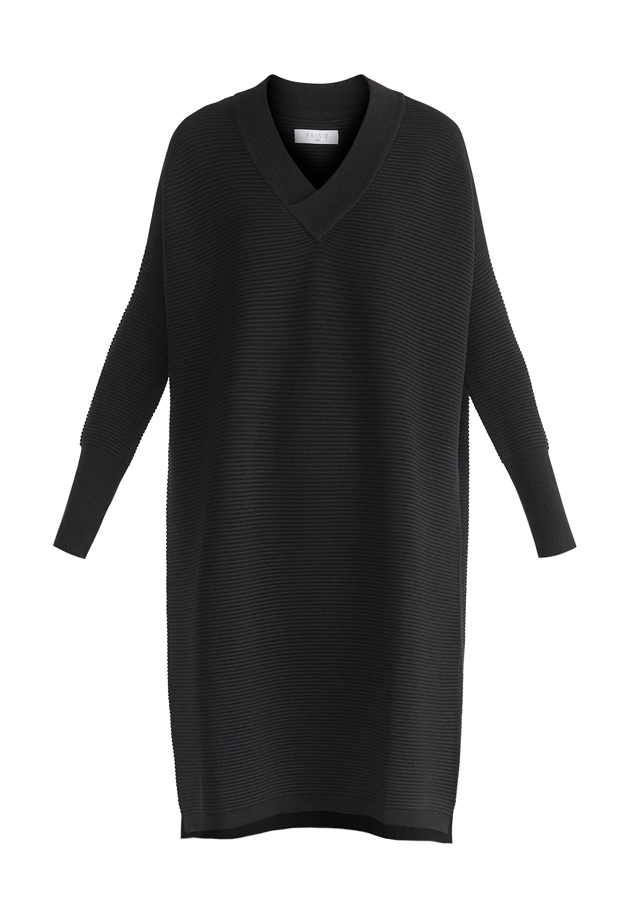 Paisie V-Neck Ribbed Jumper Dress