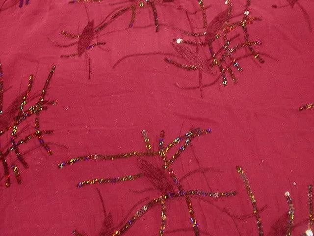 Sequin Embroidered Chiffon