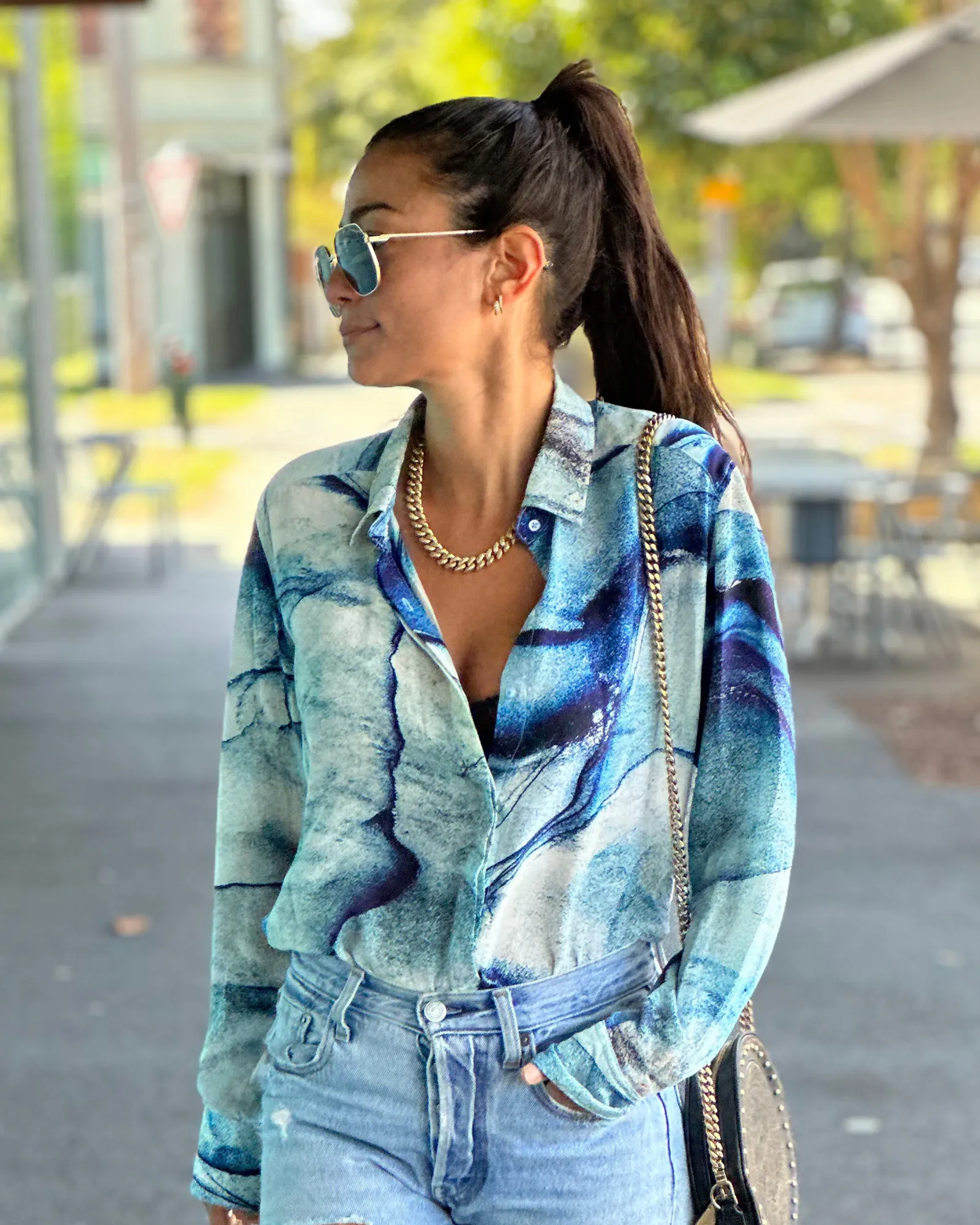 Smoked Marble Silk Shirt