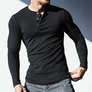 SOLID COLOR OBLIQUE COLLAR LONG SLEEVE T-SHIRT