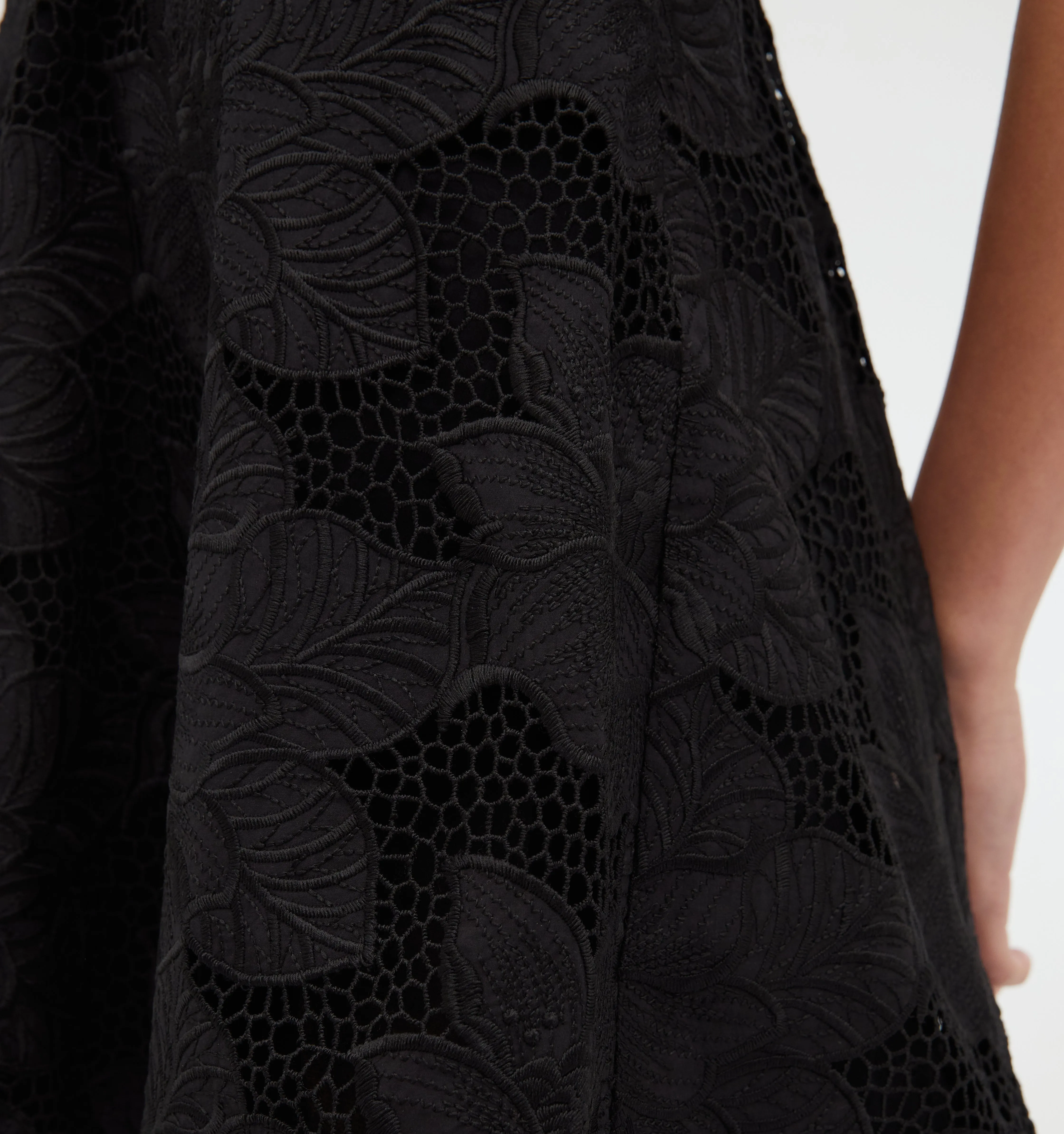 The Matilda Mini Dress - Black Floral Lace