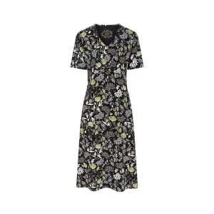 TIGI 10/12 Inner V Neck All Over Print Dress