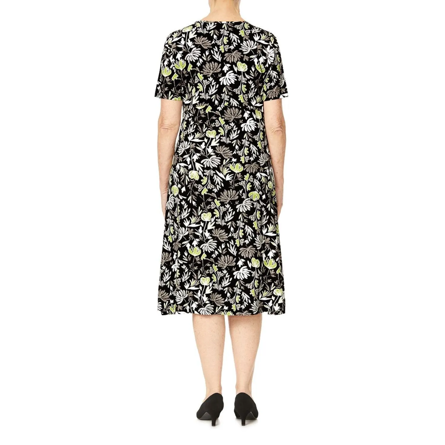 TIGI 10/12 Inner V Neck All Over Print Dress