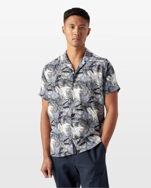 Tropical Flora Open Collar Shirt
