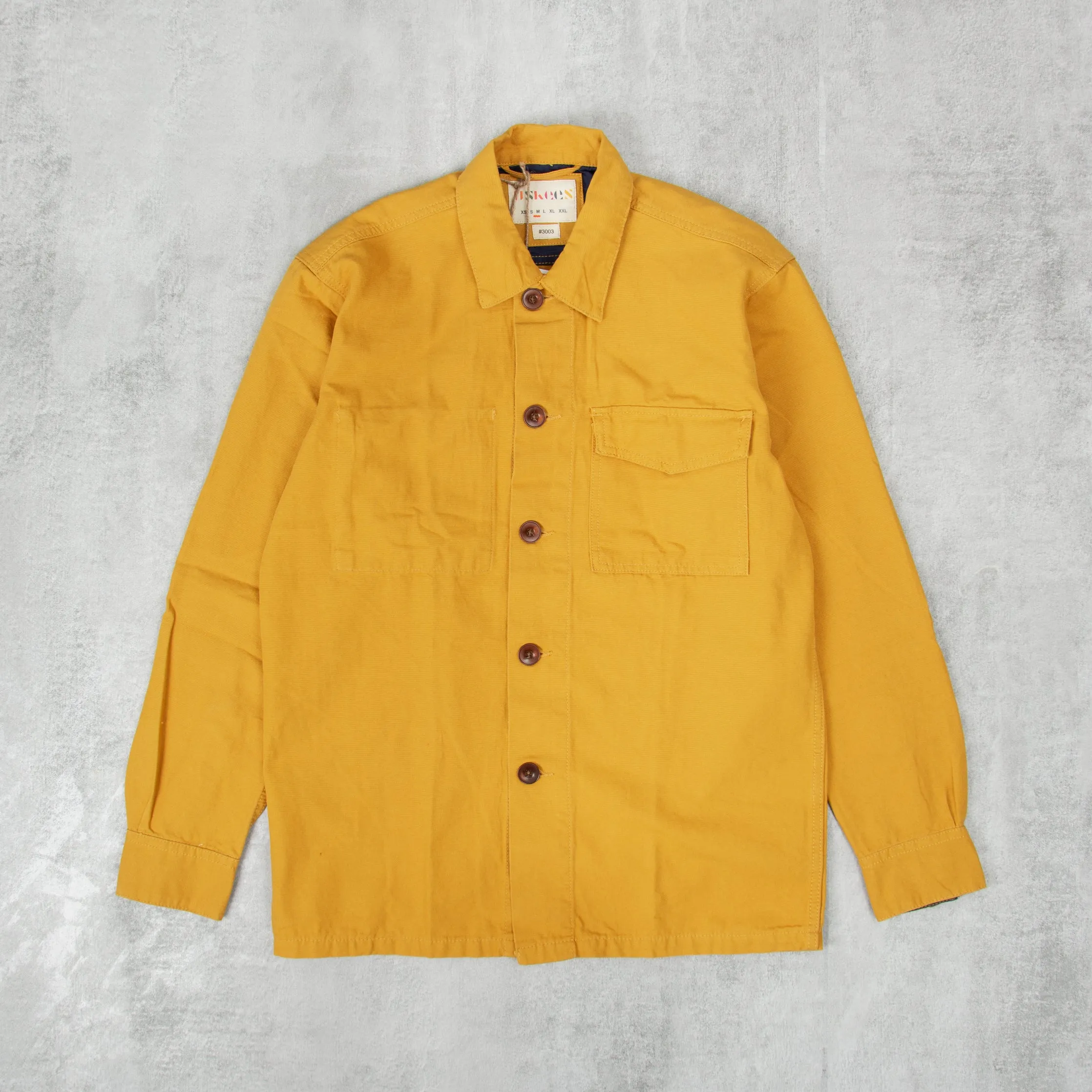 Uskees 3003 Button Single Pocket Shirt - Yellow