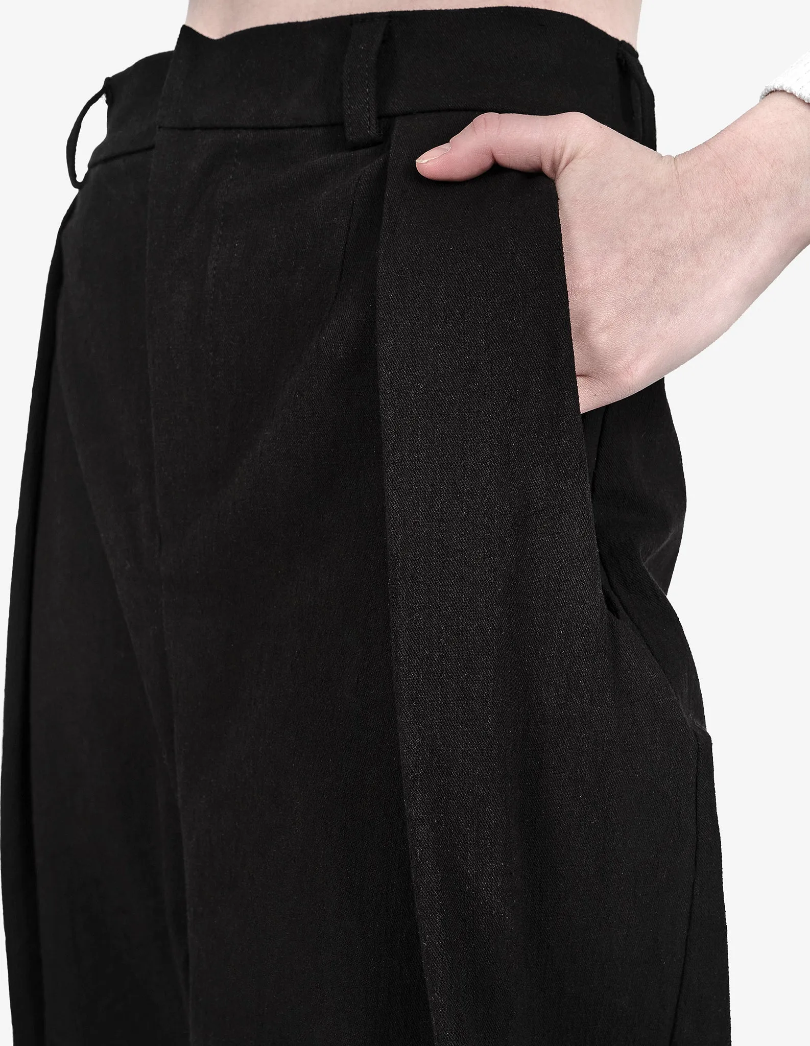 Wide-Leg Denim Pants
