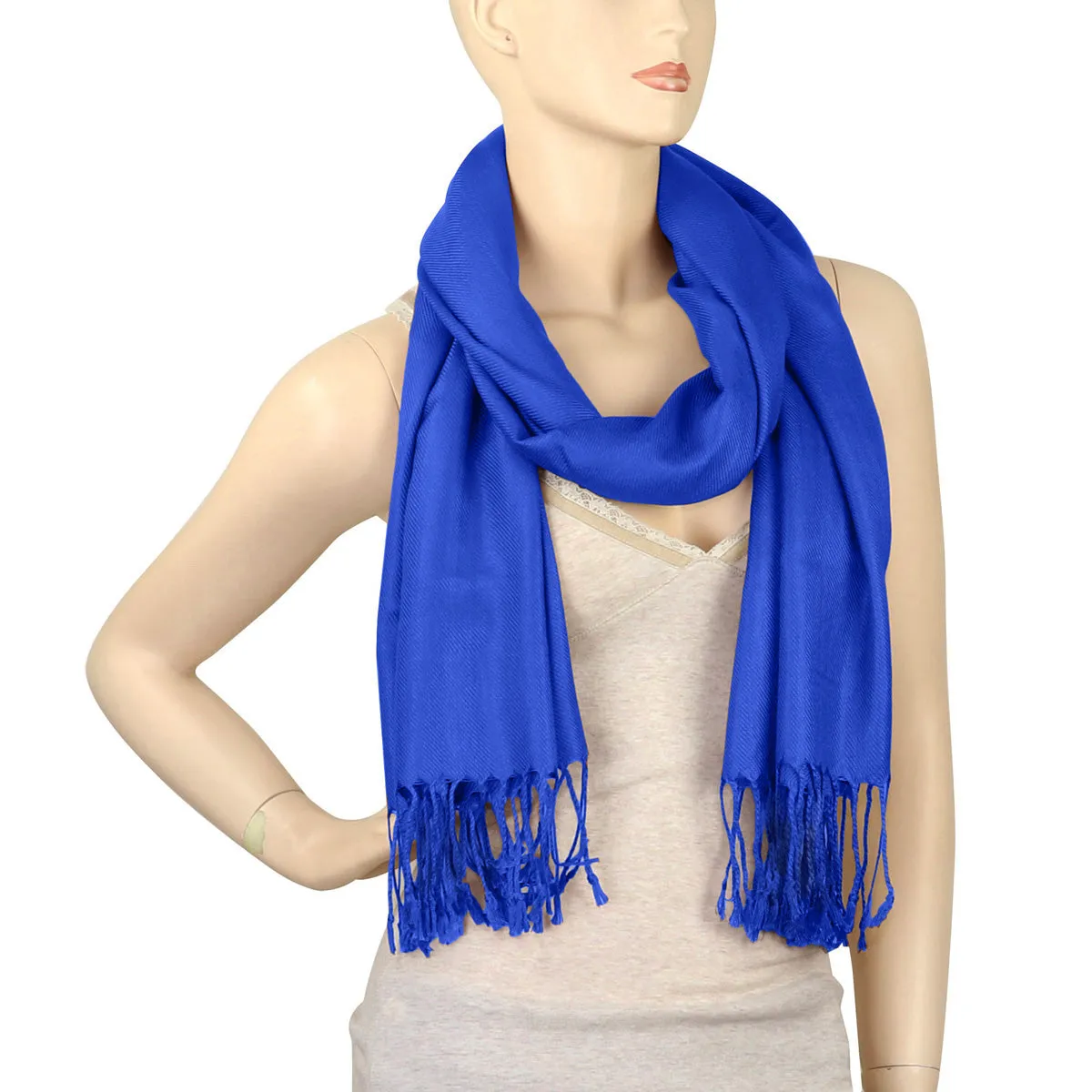 Women's Soft Solid Color Pashmina Shawl Wrap Scarf - Royal