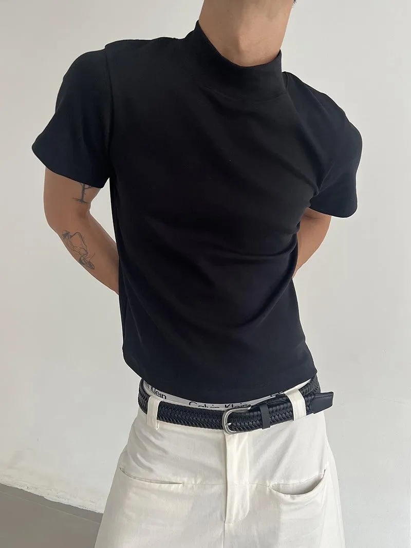 Zhou Solid Color Cropped T-Shirt